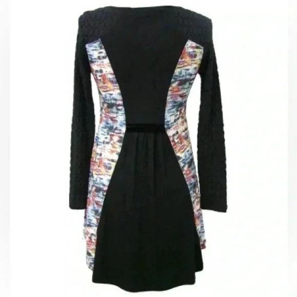 ❤️2/$50❤️[sz1]Maloka Pullover Multi Coloured Abstract Tunic Sweater Jersey Dress - Picture 3 of 10